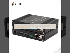 ตัวขยายสัญญาณไฟเบอร์ HDMI KVM 4K 60Hz พร้อม Ethernet 10/100M & RS232 / RS485 & IR