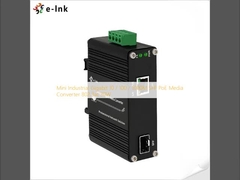 มินิ อินดัสเตรียล กิกะบิต 10 / 100 / 1000M SFP PoE Media Converter 802.3at 30W