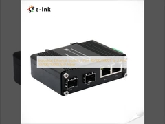 Industrial Ethernet Switch 2 Port 10/100/1000T ถึง 2 Port 10/100/1000X สายใย SFP