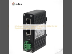ขายปลีก PoE Injector Adapter 95W 802.3bt 1000M Din Rail Gigabit Power Injector 48V DC ออก