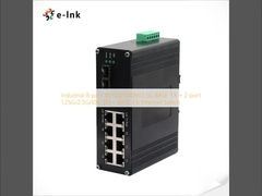 อุตสาหกรรม 8 ท่า 10/100/1000M/2.5G BASE-TX + 2 ท่า 1.25G/2.5G/10G SFP+ BASE-FX Ethernet Switch