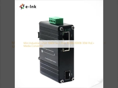 มินิ อินดัสเตรียล 1-Port 1000X เป็น 2-Port 10/100/1000B 30W PoE+ Media Converter