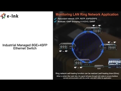 อุตสาหกรรม L2 + 8-Port 10/100/1000T + 4-Port 1000X SFP การจัดการ Ethernet สวิตช์