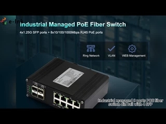 อุตสาหกรรม L2+ 8-Port 10/100/1000T 802.3at PoE + 4-Port 1000X SFP การจัดการ Ethernet สวิตช์