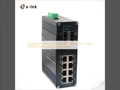 อุตสาหกรรม L2+ 8-Port 10/100/1000T 802.3at PoE + 4-Port 1000X SFP การจัดการ Ethernet สวิตช์