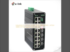 อุตสาหกรรม L2+ 16-Port 10/100/1000T 802.3at PoE + 4-Port 1000X SFP การจัดการ Ethernet Switcher