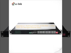 อุตสาหกรรม L2+ Rackmount 24-Port 10/100/1000T + 4-Port 1000X SFP การจัดการ Ethernet สวิตช์