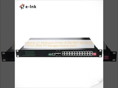 อุตสาหกรรม L2 + Rackmount 24-Port 10/100/1000T 802.3at PoE + 4-Port 1000X SFP การจัดการ Ethernet สวิตช์