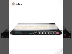 อุตสาหกรรม L2 + Rackmount 24-Port 10/100/1000T 802.3at PoE + 4-Port 1000X SFP การจัดการ Ethernet สวิตช์
