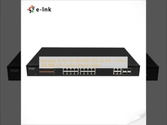 การจัดการ 16-Port 10/100/1000T 802.3at PoE + 4-Port 100/1000 SFP Combo Ethernet Switch