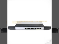 L2+ 8-Port 10/100/1000T 802.3at PoE + 2-Port 100/1000X SFP การจัดการสวิตช์