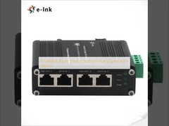 12 ~ 48VDC ไฟฟ้าเข้า อุตสาหกรรม 2-Port Gigabit PoE + Injector