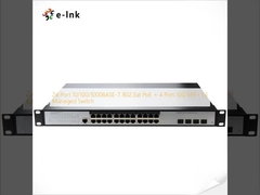 24 ท่าทาง 10/100/1000BASE-T 802.3at PoE + 4 ท่าทาง 10G SFP+ L3 Managed Switch
