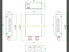 ตัวแปลงสื่อ Gigabit SFP เป็น SFP
