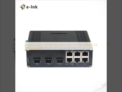 อุตสาหกรรม 6-Port 10/100T 802.3af/at PoE + 3-Port 100BASE-FX Ethernet Switch