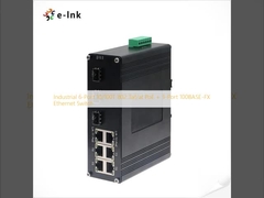 อุตสาหกรรม 6-Port 10/100T 802.3af/at PoE + 3-Port 100BASE-FX Ethernet Switch