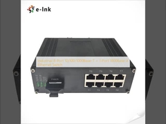 อุตสาหกรรม 8-Port 10/100/1000Base-T + 1-Port 1000Base-X Ethernet Switch