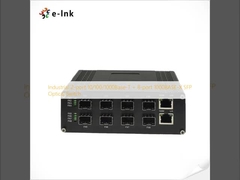 อุตสาหกรรม 2-port 10/100/1000Base-T + 8-port 1000BASE-X SFP Optical Switch
