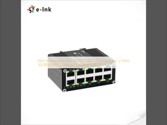 มินิ อินดัสเตรล 8-Port 10/100/1000T 802.3at PoE + 2-Port 10/100/1000T Compact Ethernet Switch