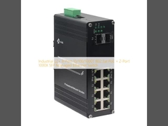 อุตสาหกรรม L2+ 8-Port 10/100/1000T 802.3at PoE + 2-Port 1000X SFP การจัดการ Ethernet สวิตช์