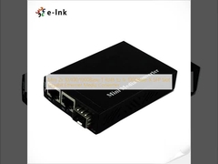 มินิ 2x 10/100/1000Base-T RJ45 เป็น 1x 1000Base-X ช่องเสียบ SFP Gigabit Ethernet Media Converter