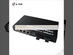 10/100/1000M เครื่องแปลงสื่อ 4-TX + 2-FX ((SC) Port Fiber Switch