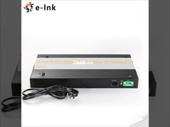 24-Port 10/100/1000Base-T + 4x1000Bae-SFP การจัดการสวิตช์ PoE