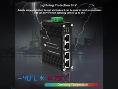 อินพุตไฟ DC 12~48V สำหรับอุตสาหกรรม, หัวฉีด PoE+ Gigabit 2 พอร์ต รองรับ IEEE802.3at