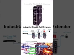 Industrial 1-Port 802.3at PoE+ เป็น 4-Port 802.3af/at Gigabit PoE Extender