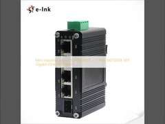 มินิ อินดัสเตรล 4-Port 10/100/1000T + 1-Port 100/1000X SFP Gigabit Ethernet Switch
