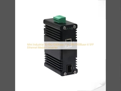 มินิ อินดัสเตรล 10/100/1000Base-T ถึง 100/1000Base-X SFP Ethernet Media Converter