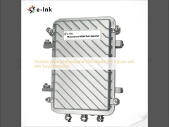 หัวฉีด Gigabit PoE 95W อุตสาหกรรมกันน้ำกลางแจ้งพร้อมระบบป้องกันไฟกระชาก 6KV