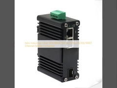 มินิ อินดัสเตอรเน็ต 1 ท่าทาง 100/1000X SFP ถึง 2 ท่าทาง 10/100/1000T Ethernet Media Converter