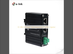 12 ~ 48V DC Power Input อุตสาหกรรม 2.5G PoE + เครื่องฉีด