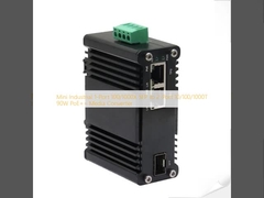 มินิ อินดัสเตรียล 1-Port 100/1000X SFP เป็น 2-Port 10/100/1000T 90W PoE++ Media Converter