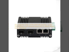 มินิ อินดัสเตรล 2-Port 10/100/1000T 802.3at PoE + 2-Port 100/1000Base-X SFP Ethernet Switch พร้อมฟังก์ชันเพิ่มพลังงาน 12 ~ 48VDC