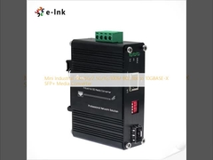 มินิ อินดัสเตรียล 10G/5G/2.5G/1G/100M 802.3bt ถึง 10GBASE-X SFP+ Media Converter