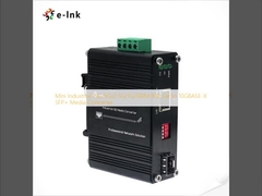 มินิ อินดัสเตรียล 10G/5G/2.5G/1G/100M 802.3at ถึง 10GBASE-X SFP+ Media Converter