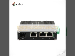 มินิ อินดัสเตรเลี่ยน 3-Port 10/100/1000T 802.3at PoE + 1-Port 100/1000X SFP Ethernet Switch พร้อม 12 ~ 48VDC Input และ Voltage Booster