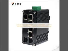 PoE อุตสาหกรรมขับเคลื่อน 5 พอร์ต 10/100/1000T + 2 พอร์ต 100/1000X SFP Ethernet Switch พร้อม PoE Passthrough