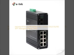 อุตสาหกรรม 8-Port 10/100/1000M/2.5G + 2-Port 1.25G/2.5G/10G SFP+ การจัดการ Ethernet สวิตช์