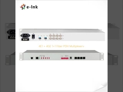 มัลติเพล็กเซอร์ 4E1 + 4GE 1+1 ไฟเบอร์ PDH