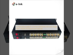 1U Rack-Mountable 8-Channel SD/HD/3G-SDI ผ่าน Single Fiber CWDM เครื่องขยายที่ไม่อัด