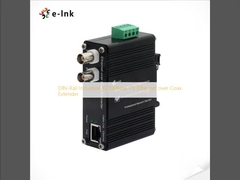 ตัวขยายสัญญาณอีเธอร์เน็ตผ่านสายโคแอกเชียลแบบ DIN-Rail สำหรับอุตสาหกรรม 10/100Base-TX