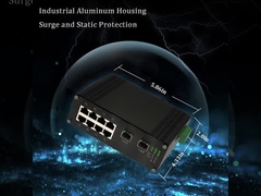 LNK-IMC208 Industrial 8-port 10/100BASE-T + 2-port 100BASE-FX Ethernet Switch การปรับเปลี่ยนระบบอินเตอร์เน็ต