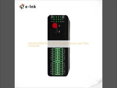 DIN-Rail อุตสาหกรรม 1 ~ 16Ch การปิดติดต่อผ่านเครื่องแปลงไฟเบอร์