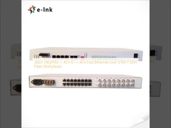 มัลติเพล็กเซอร์ไฟเบอร์ STM-1 SDH สำหรับ 30 ช่อง FXO/FXS + 4 ช่อง E1 + 4 ช่อง Fast Ethernet