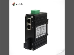 ตัวแปลงสื่อ Mini Industrial 1-Port 1000X เป็น 2-Port 10/100/1000Base-T 90W PoE++ พร้อมรองรับ DIN