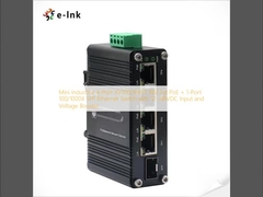 มินิ อินดัสเตรียล 4-Port 10/100/1000T 802.3at PoE + 1-Port 100/1000X SFP Ethernet Switch พร้อม 12 ~ 48VDC Input และ Voltage Booster