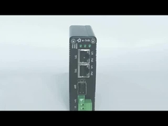 มินิ Industrial 1-Port 100/1000X SFP to 2-Port 10/100/1000T 30W PoE+ Media Converter รองรับ IEEE80